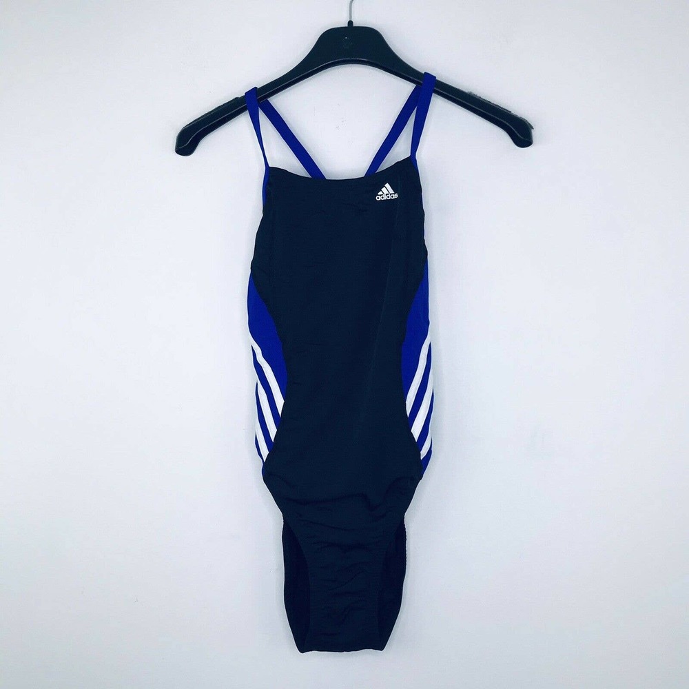 Adidas 30 One Piece Swim Solid Splice Vortex Back - image 1